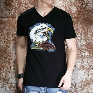Mens Harley Davidson vneck tshirt slimfit XL